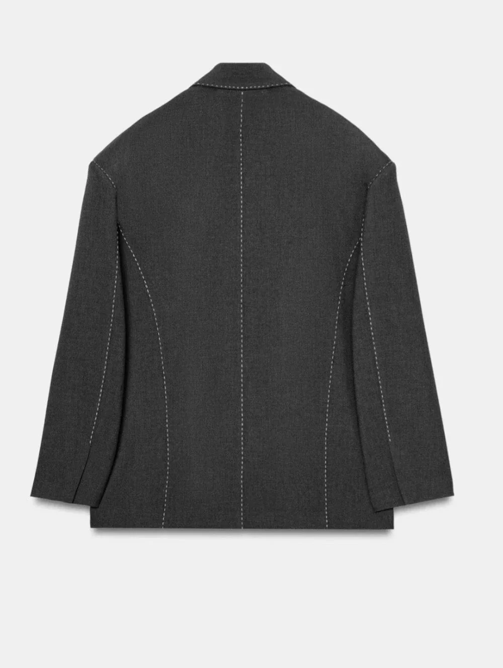 Zara Womens Overdized Dark Gray  Blazer Size M_l